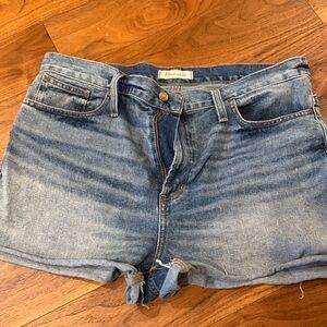Madewell Light Blue Distressed Denim Cutoff Shorts